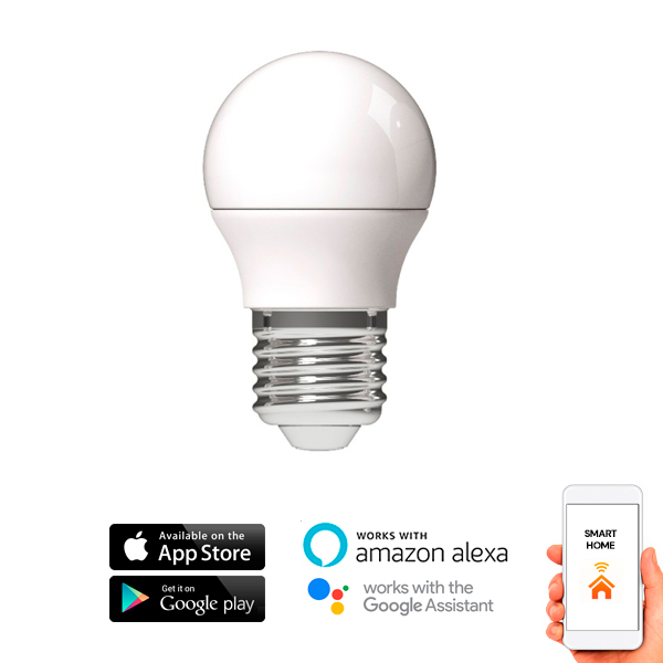 Donpow Ampoule LED intelligente WiFi E27 Compatible avec Alexa Google Home Lumière LED RGBCW à changement de couleur avec commande vocale Source de minuterie réglable 
